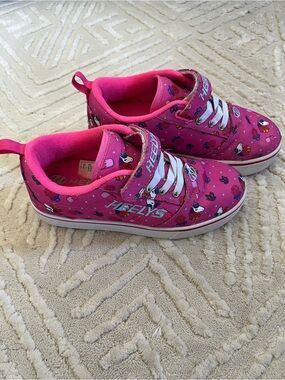 Heelys Pro 20 X2 Youth Size 4 Pink Unicorn Butterfly Roller Shoes Double Wheel
